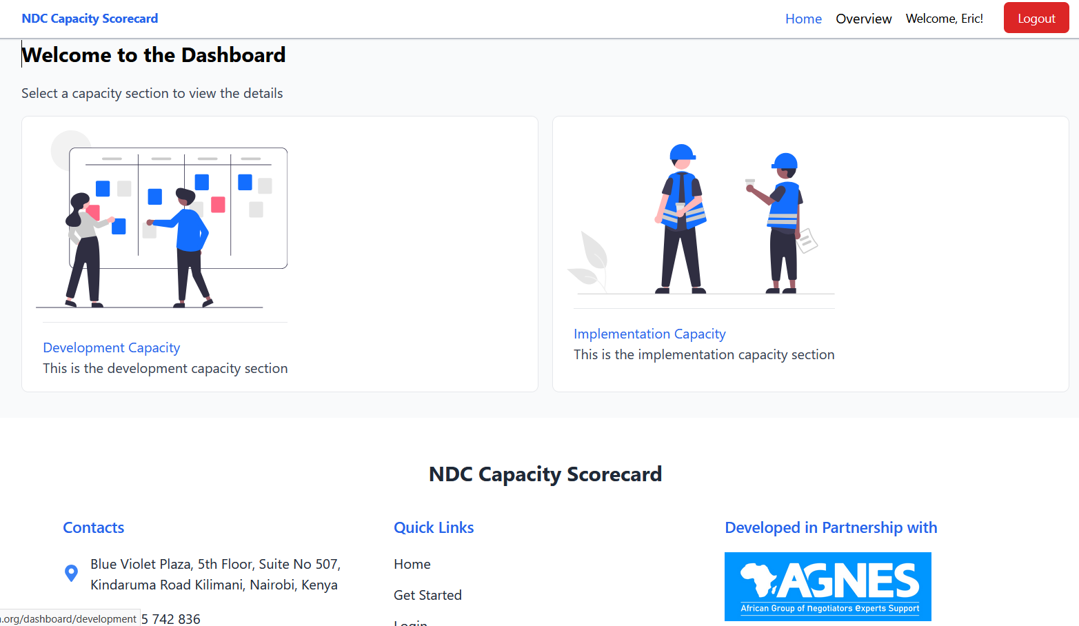 NDC Scorecard tracking and scoring platform